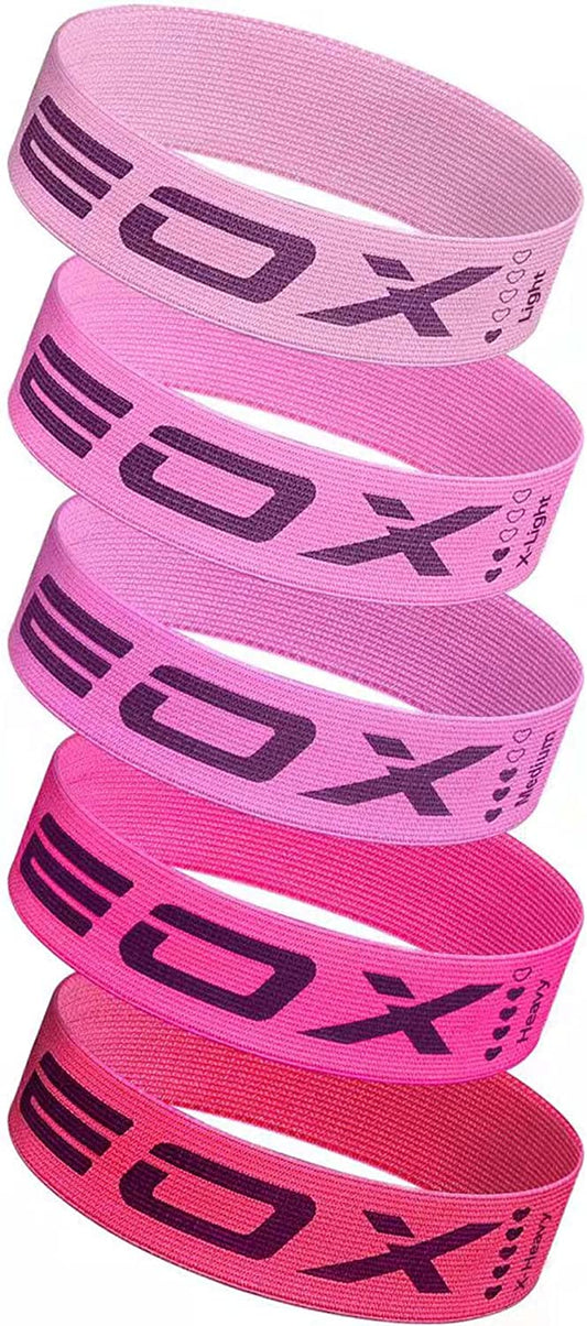 Premium Non-Slip Resistance Loop Bands for Legs & Glutes - 5 Levels of Hip Training (Pink)
